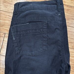 Prana Women's Black Corduroy Organic Cotton Blend Straight Leg Pants 8